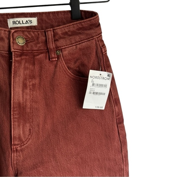 Rolla's Dusters Comfort Jeans Brick Red 25 High Rise - Picture 5 of 7